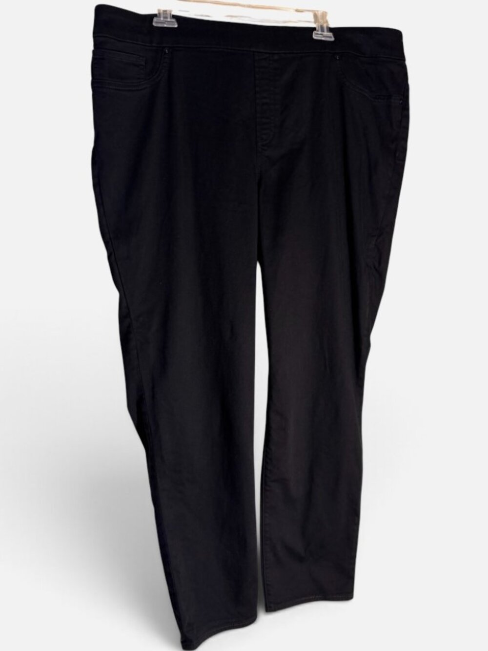 Chico's Classic Black Pull on Stretch Cotton Blend Jeggings Sz 18R (3.5R)